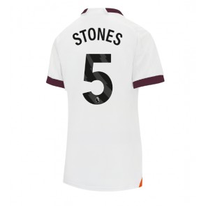 Maillot de foot Manchester City John Stones #5 Extérieur Femmes 2023-24 Manches Courte
